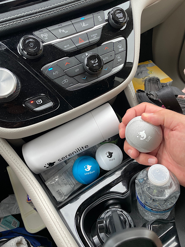 three different stress balls for hand exercises