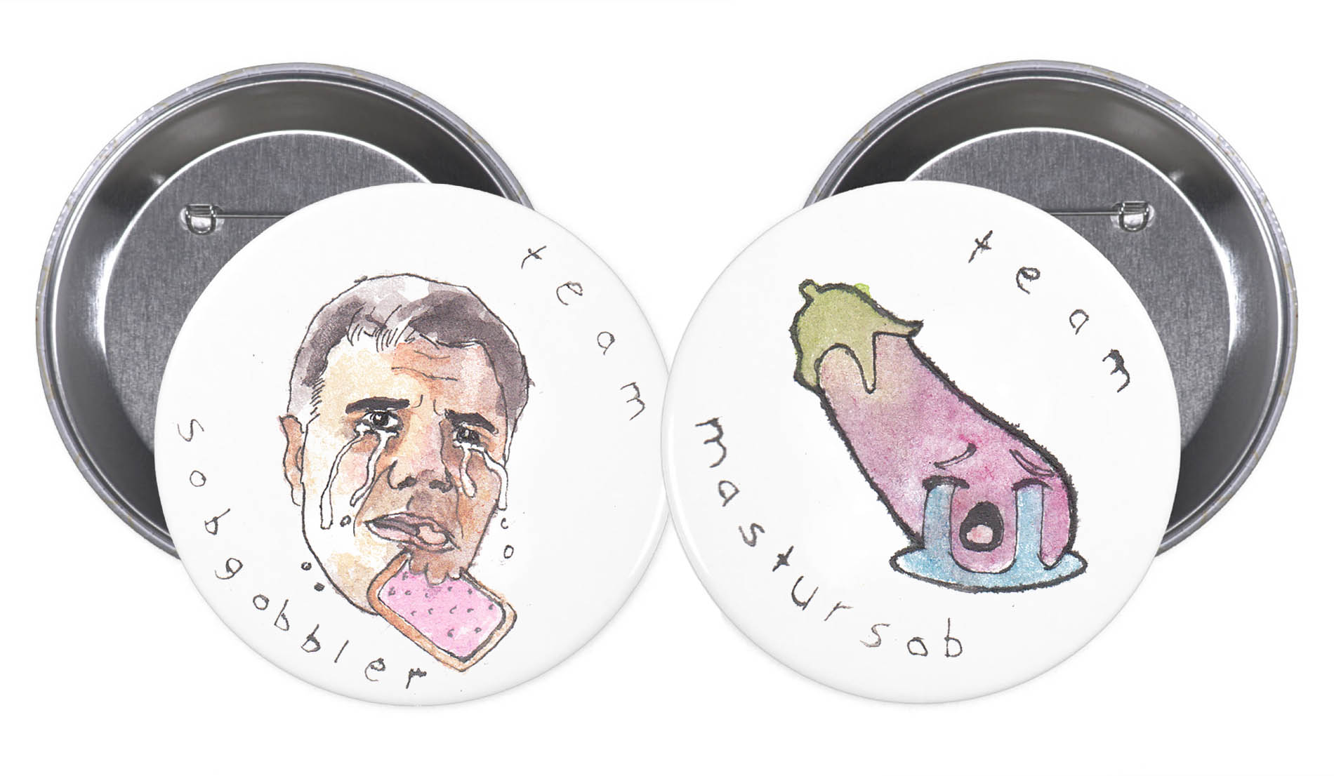 Buttons for team mastersob and team sob gobbler